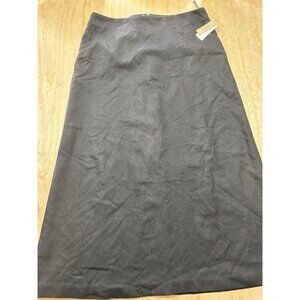 VTG GAP Wool Blend Black Academia Maxi Skirt Sz 16 Stretch Career Office Lined
